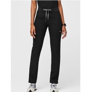 FIGS Women's High Waisted Yola Skinny Scrub Pants Black Size M EUC Uniform